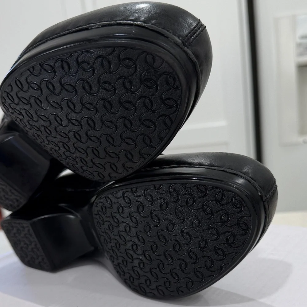 Dansko Tamara Black Burnished Leather Mary Jane Closed Back Clogs Sz. 10/40 $160 - Picture 10 of 12
